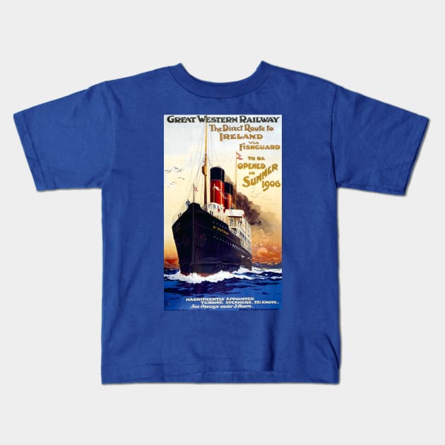 Vintage Travel Poster - Great Western Railway Kids T-Shirt by Starbase79